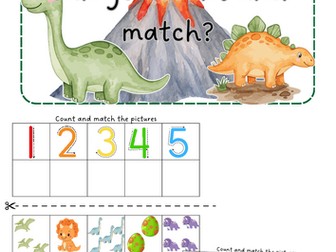 Dinosaurs - count and match