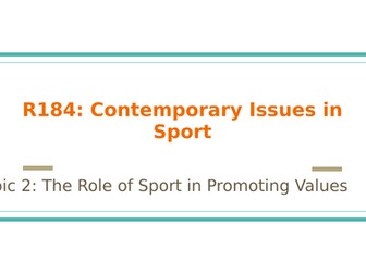 Sports Studies R184 Topic 2-Lesson Slides