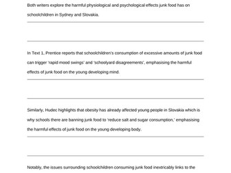 Edexcel English Language Paper 2 Q7a and Q7b practice