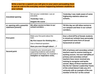 Edexcel English Language Paper 2 Transactional Writing Q8 practice