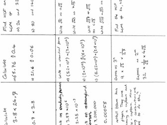 Higher Math GCSE Revision Mat Chapter 1