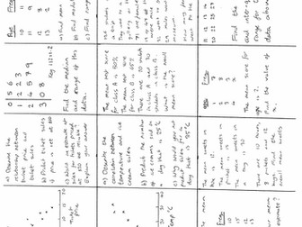 Maths GCSE Higher Ch 3 Revision Mat
