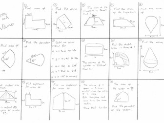 Maths GCSE Higher Ch 7 Revision Mat