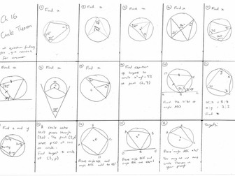 Maths Higher GCSE Ch16 Revision Mat