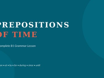 Prepositions of Time (In, On, At)
