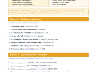 Present Perfect vs Past Simple B1