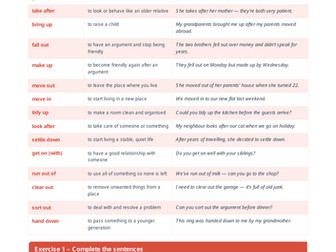 Phrasal Verbs – Home & Family B1