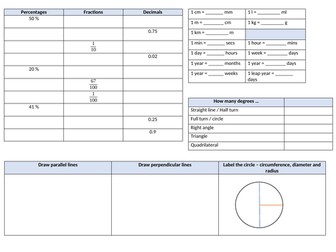 Year 6 maths starters