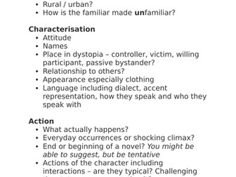 Dystopian close reading passage