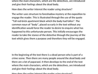 AQA English Language Paper 1 Q3 model answer