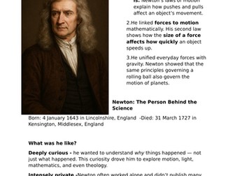 Giants of Science_Isaac Newton _Forces
