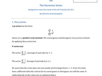 The Harmonic Series & p-Series – Mega Smart Notes (AP Calculus BC Unit 10.5)