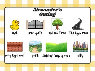 Alexander's outing word mat