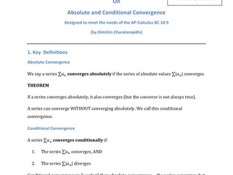 Absolute & Conditional Convergence – Mega Smart Notes (AP Calculus BC Unit 10.9)