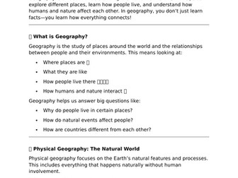 Exploring Our World