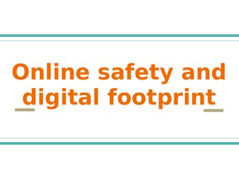 Online Safety & Digital Footprint Lesson PowerPoint | PSHE / Tutorial | FE & Secondary
