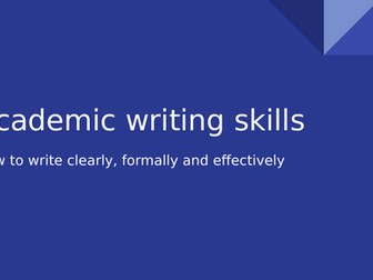 Academic Writing Skills Lesson PowerPoint | Study Skills | FE & Secondary