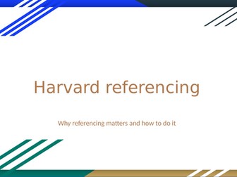 Harvard Referencing Lesson PowerPoint | Study Skills | FE & Secondary