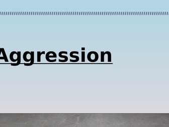 Sport Psychology - Aggression in Sport