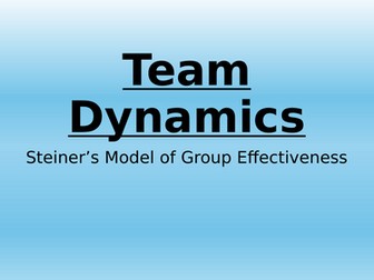 Sport Psychology - Steiners Model