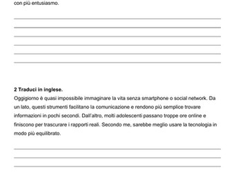 GCSE Italian Higher: Translation Practice (Italian ↔ English)