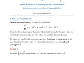Radius & Interval of Convergence – Mega Smart Notes (AP Calculus BC Unit 10.13)