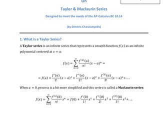 Taylor & Maclaurin Series – Mega Smart Notes (AP Calculus BC Unit 10.14)