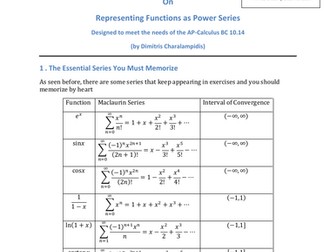 Representing Functions as Power Series – Mega Smart Notes (AP Calculus BC Unit 10.15)
