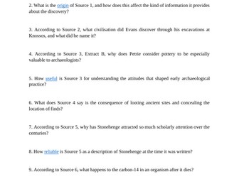 Introduction to Archaeology Source Analysis Worksheet