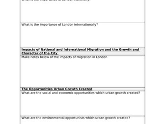 GCSE Geography - Case Studies Recall Questions