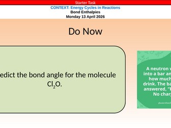 IB Chemistry (2025) R1.2 Energy Changes in Reactions
