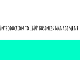 Introduction to IB Business Management course
