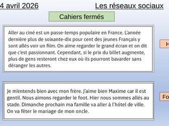 KS4 French - Pros & Cons of Social Media
