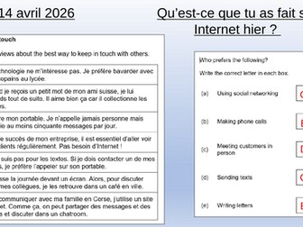 KS4 French - Internet - Past tense
