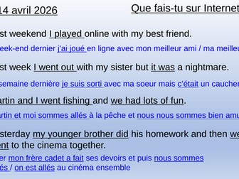 KS4 French - Using the Internet