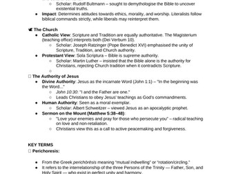 AQA A level religious studies: Year 1 and 2 revision notes