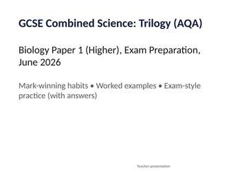 AQA GCSE Combined Science Biology Paper 1 – 2026 Exam Prep (Higher)