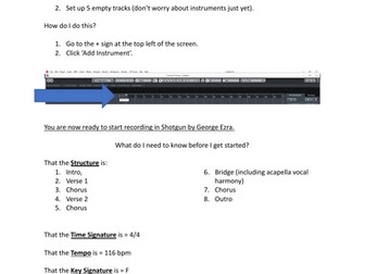 Sequencing Project on Cubase Shotgun: George Ezra