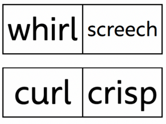 Phonics screening check practice flashcards - alien and real words