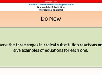 IB Chemistry (2025) R3.4 Electron Pair Sharing Reactions