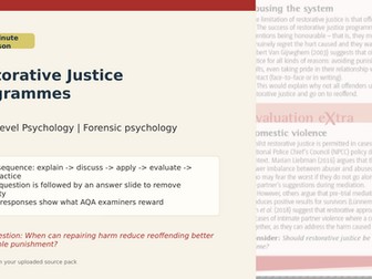 AQA Forensic Psychology RJ Slides & workbook