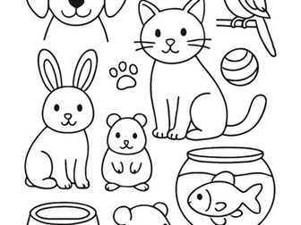 My pets - colouring sheet for primary PDF