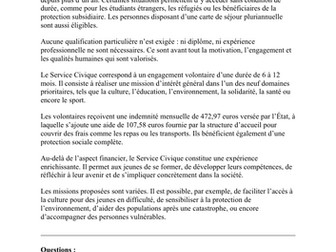 Le Service Civique en France
