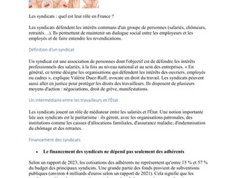 Les syndicats : quel est leur rôle en France ?