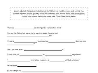 Blood Brothers Quotation Gap-fill