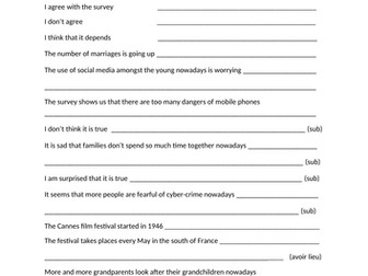 A -Level French - Photocard Phrases