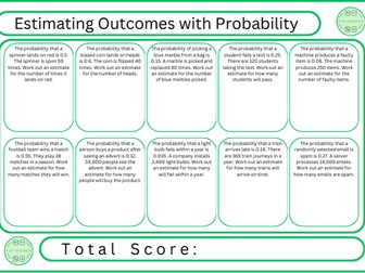 Estimating Outcomes with Probability - 10 Questions