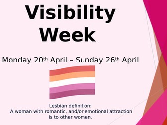 Lesbian Visbility week 2026