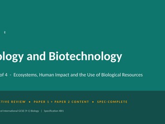 IGCSE Biology: Ecology & Biotechnology