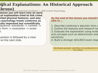 Forensic Psych | Lombroso Workbook & Slides